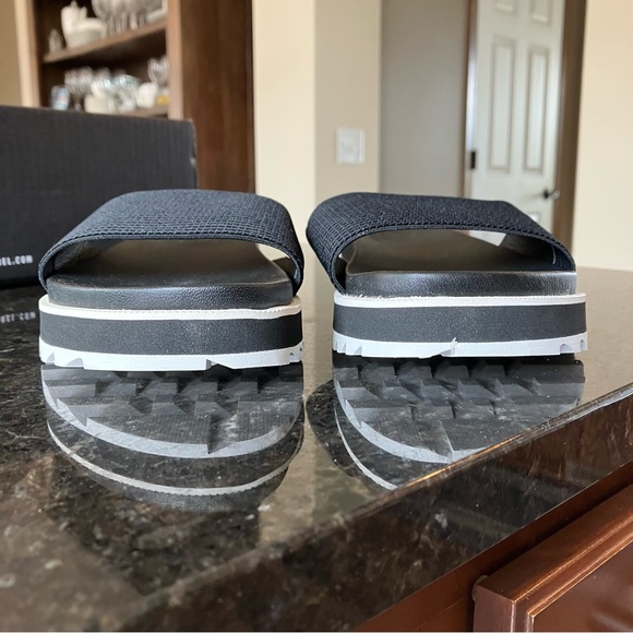 New Sorel Roaming Easy Slide Sandals, Casual Stretch Black Slides, Athleisure - Picture 4 of 14